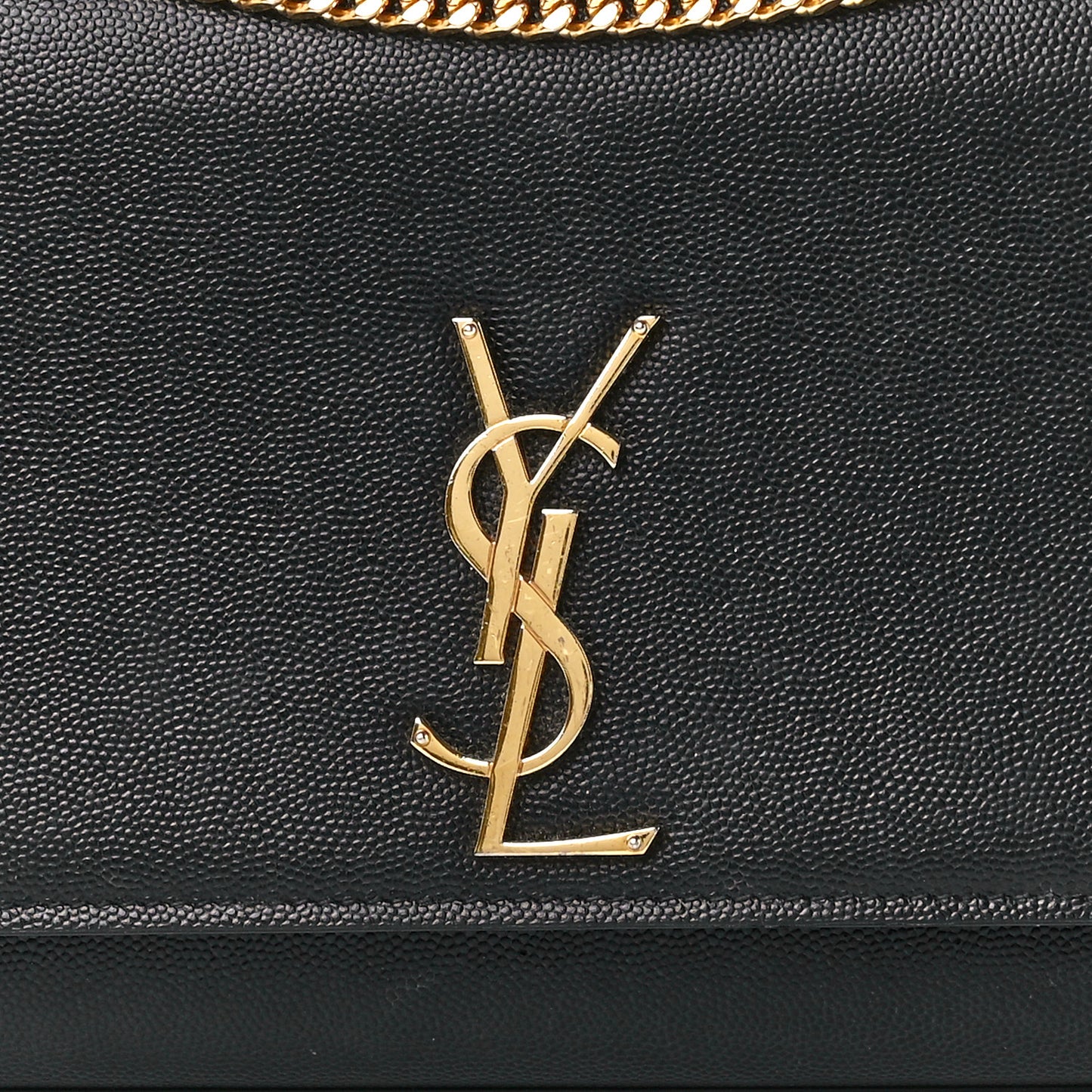 Grain De Poudre Medium Classic Monogram Kate Satchel Black