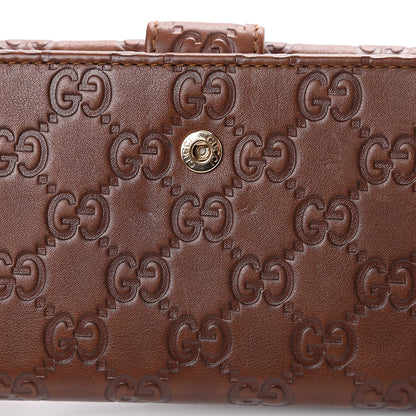 Gucci Guccissima New Britt Continental Snap Wallet Brown 10 of 11