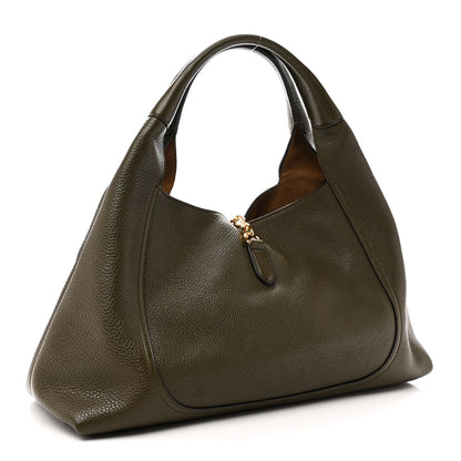 Gucci Grained Calfskin Softbit Maxi Shoulder Bag Forest Green 4 of 11