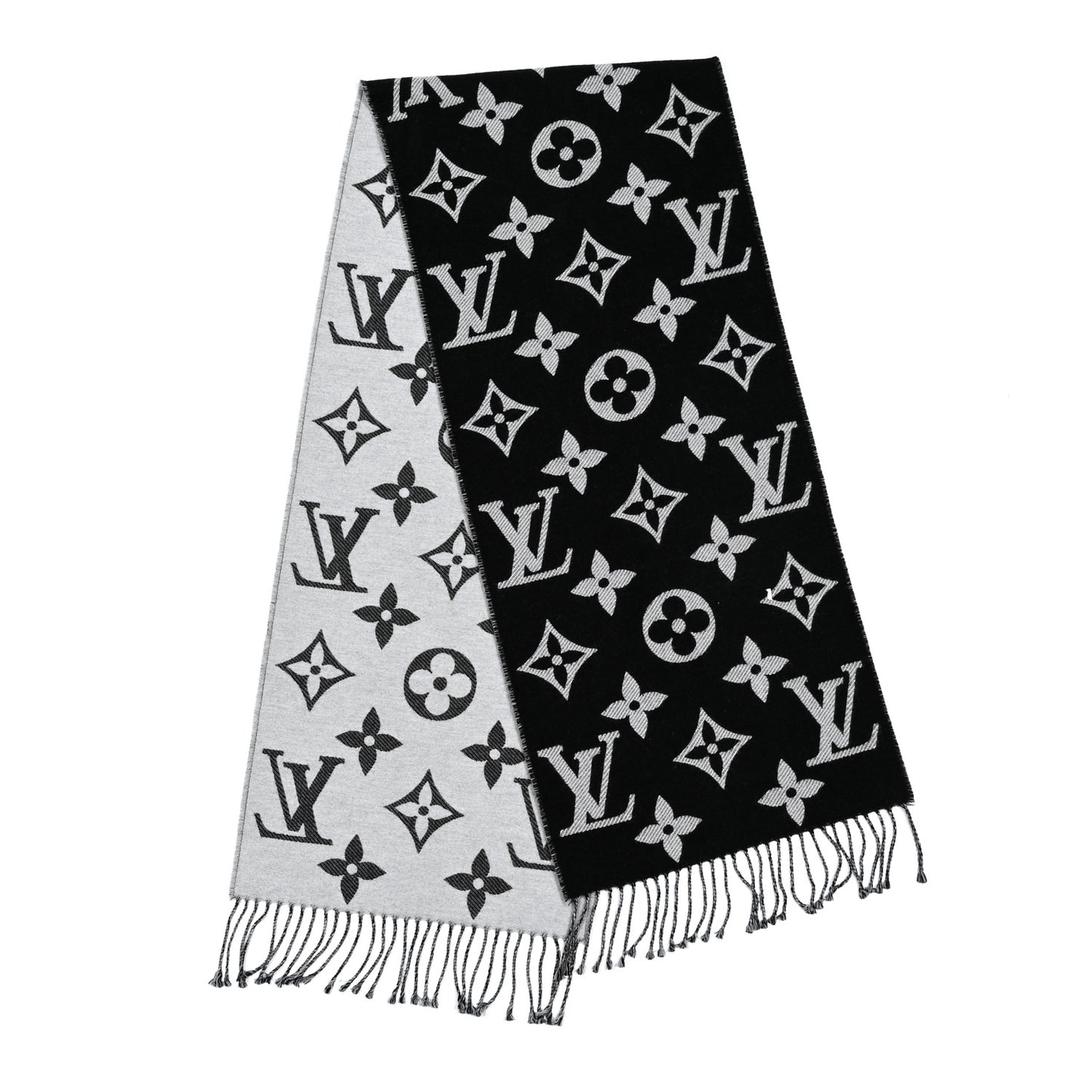 Wool Simply LV Scarf Black