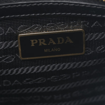 Prada Tessuto Nylon Soft Calf Double Zip Crossbody Bag Black 12 of 27