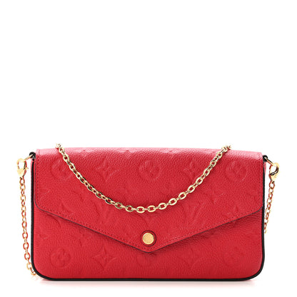 Louis Vuitton Empreinte Pochette Felicie Chain Wallet Scarlet 1 of 9