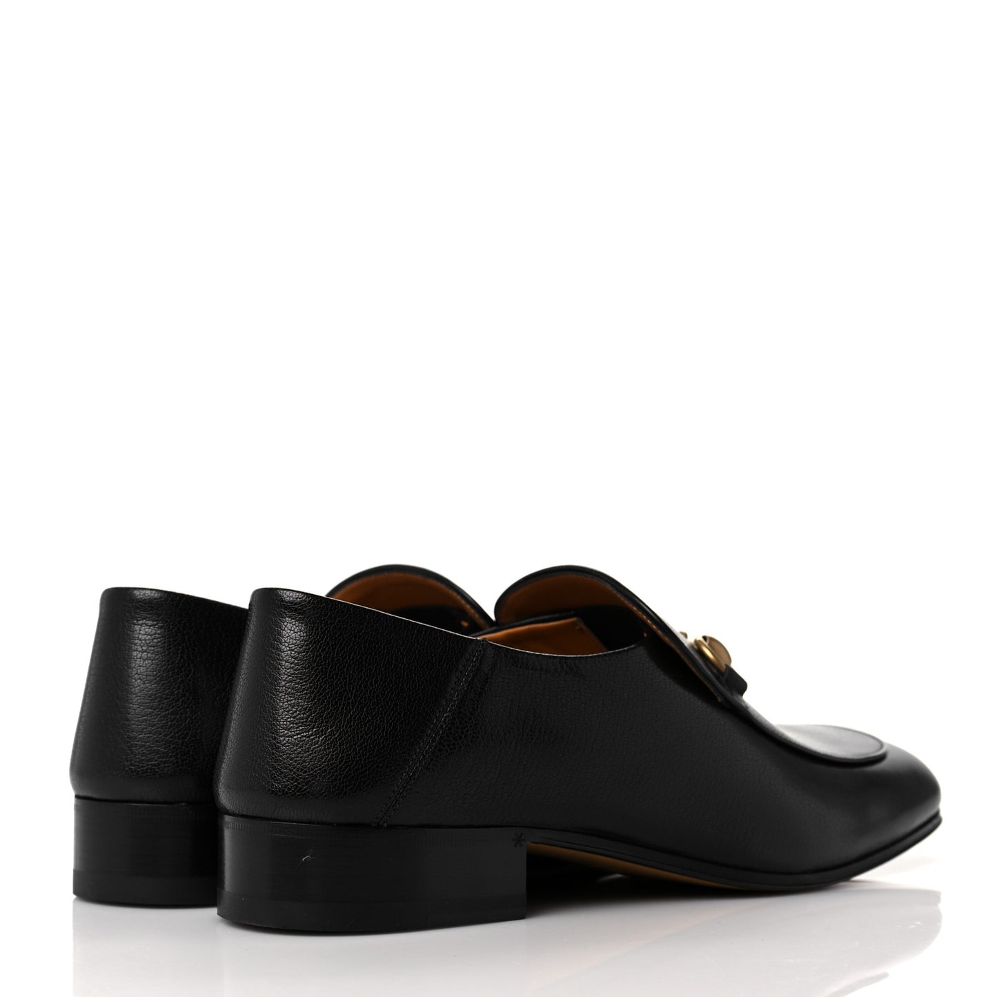 Goatskin Mens Horsebit Loafers 8 Black
