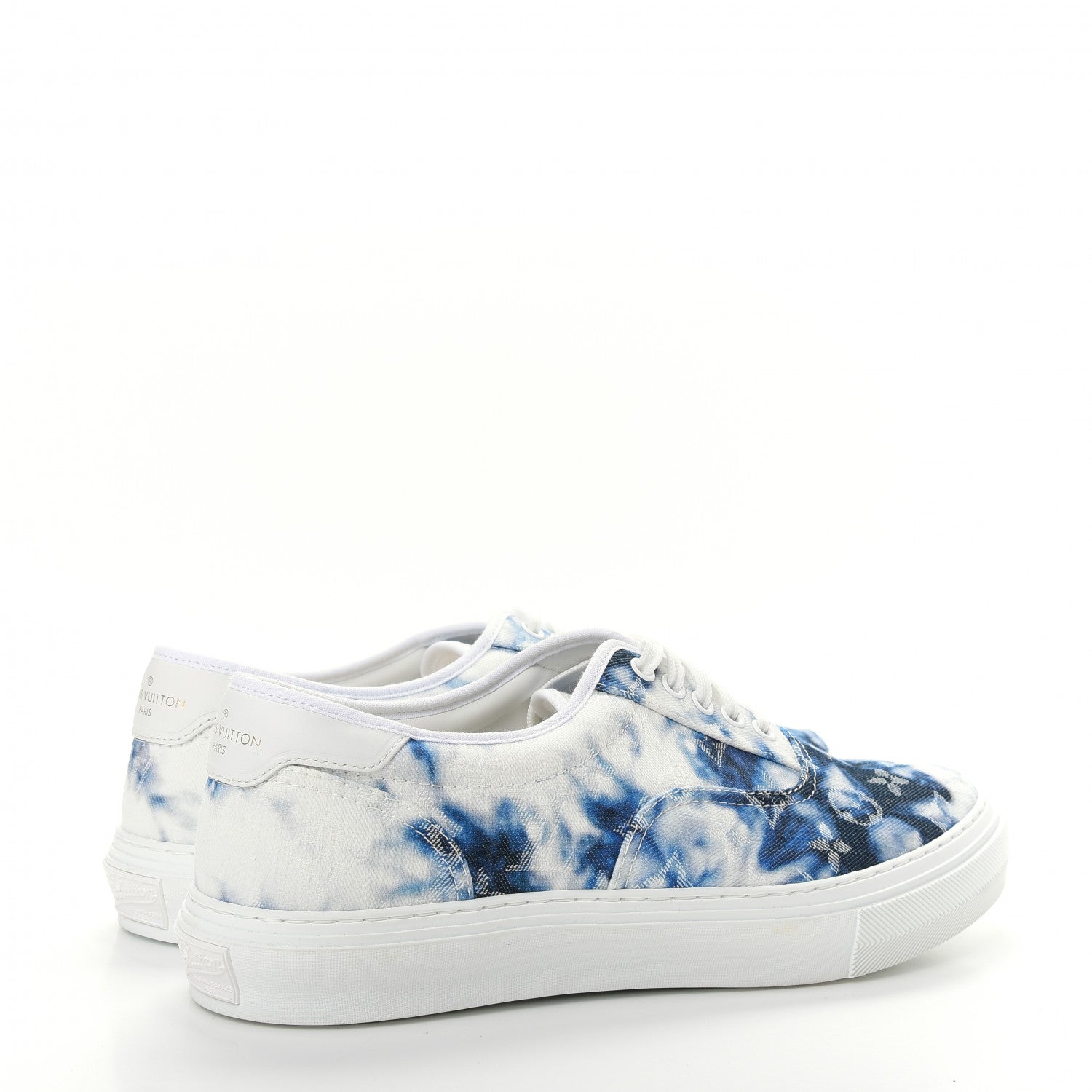 Louis Vuitton Denim Monogram Trocadero Tie Dye Sneakers 8 Marine 4 of 9
