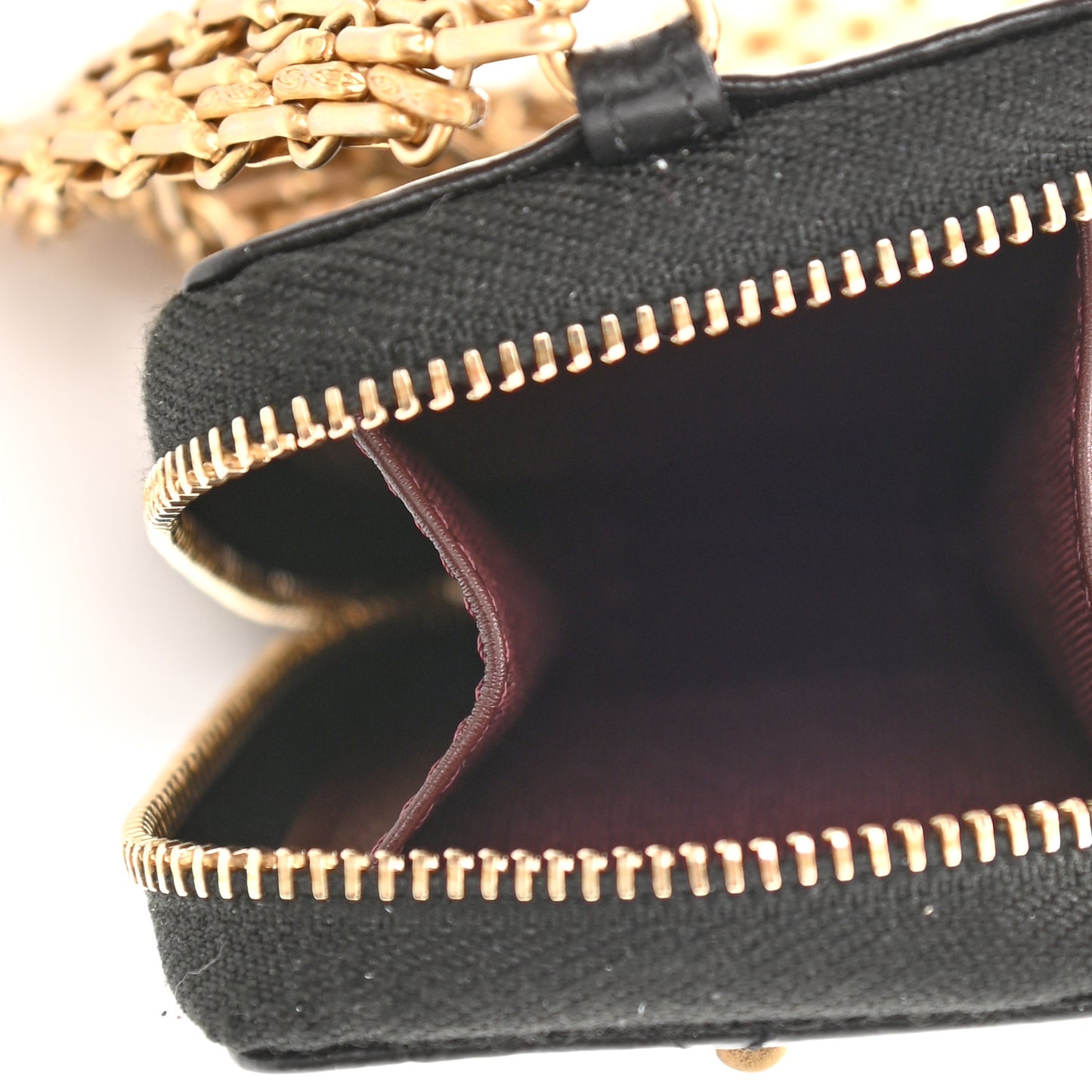 Aged Calfskin Quilted 2.55 Reissue Clutch With Chain Black