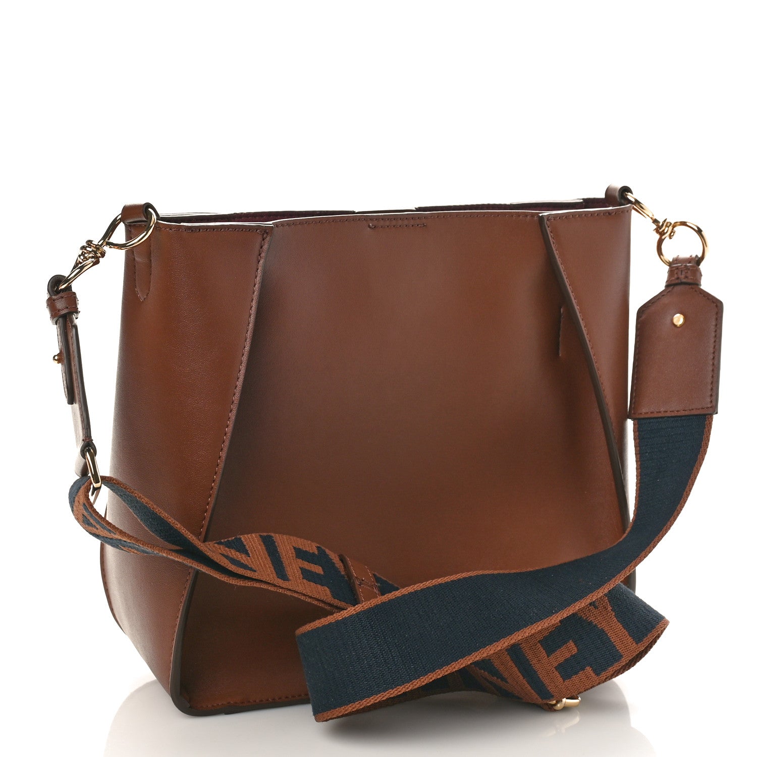 Stella McCartney Eco Alter Nappa Perforated Logo Mini Crossbody Cinnamon 2 of 8