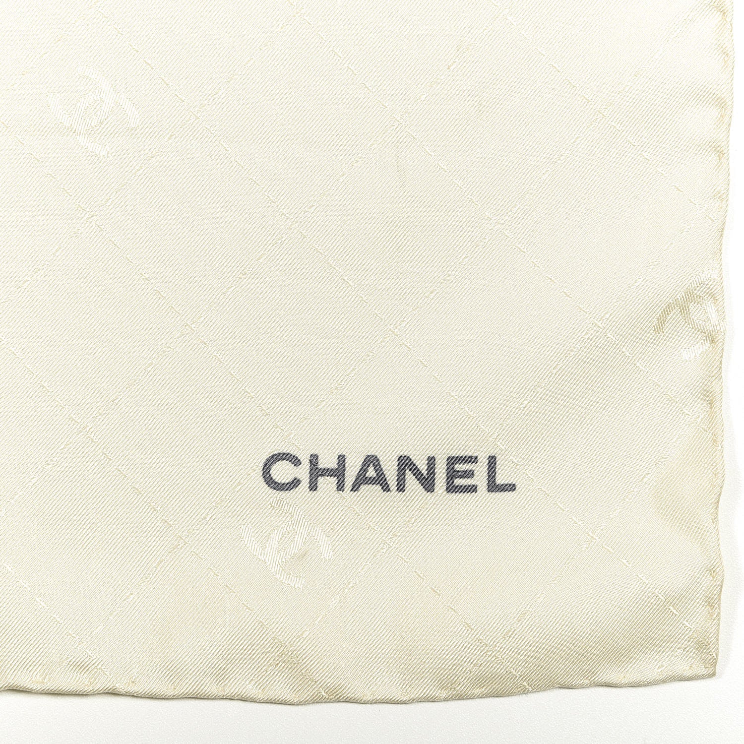 Chanel Silk CC Scarf Black Ivory Multicolor 2 of 3