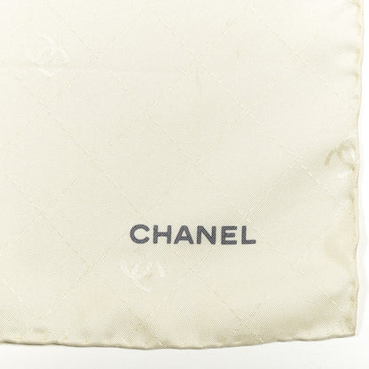 Chanel Silk CC Scarf Black Ivory Multicolor 2 of 3
