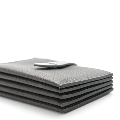 Celine Grained Shiny Calfskin Accordion Card Holder Grey 10 of 11