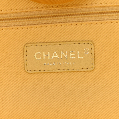 Chanel Woven Straw Raffia Large Deauville Tote Light Yellow 5 of 9