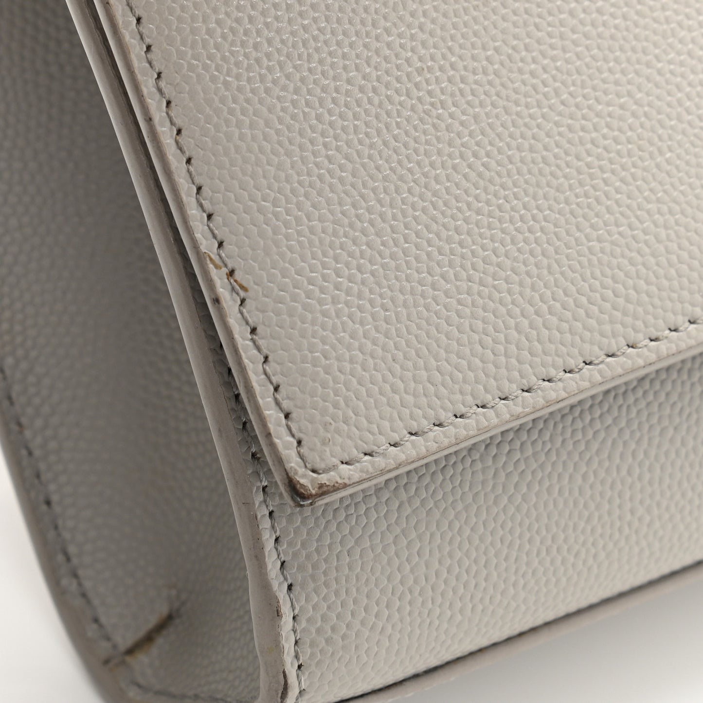 Grain De Poudre Small Monogram Kate Satchel Blanc Vintage