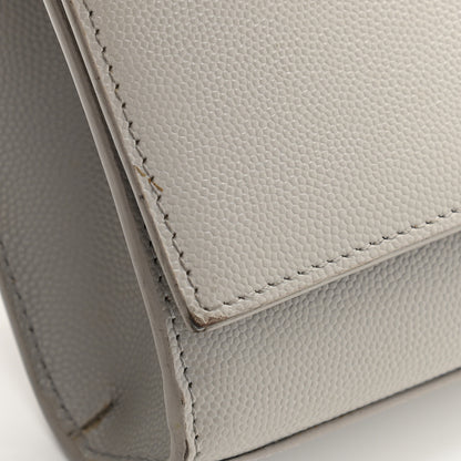 Saint Laurent Grain De Poudre Small Monogram Kate Satchel Blanc Vintage 11 of 12