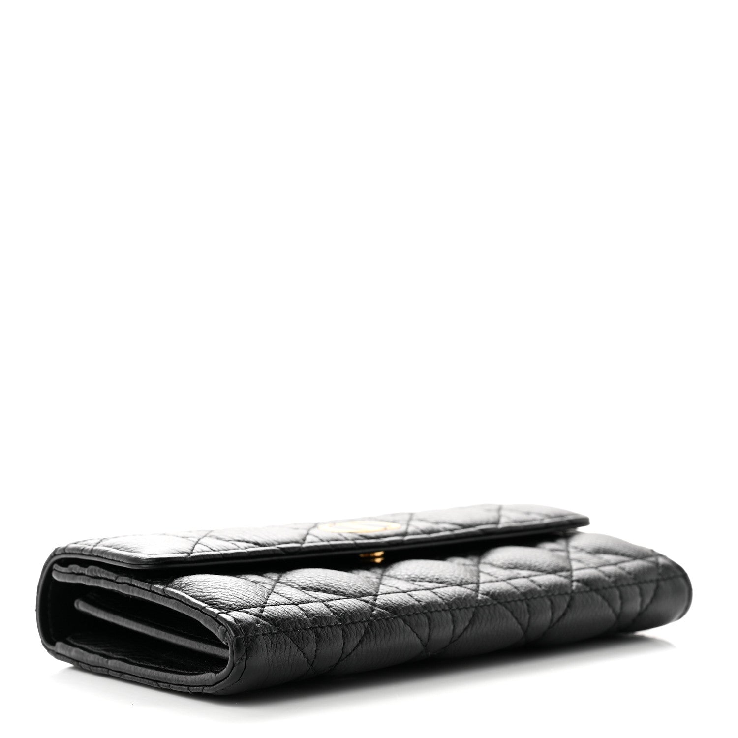 Christian Dior Supple Calfskin Cannage Caro Wallet Black 4 of 9