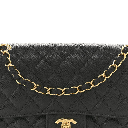 Chanel Caviar Quilted Medium Double Flap Black 8 of 11