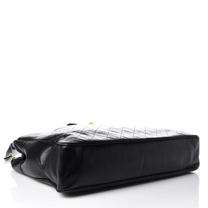 Chanel Lambskin Quilted Weekender Bag Black 4 of 9