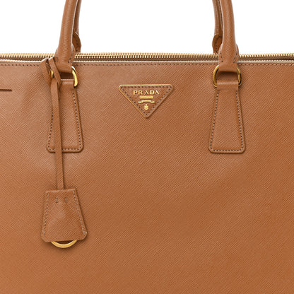 Prada Saffiano Lux Extra Large Galleria Double Zip Tote Caramel 11 of 19