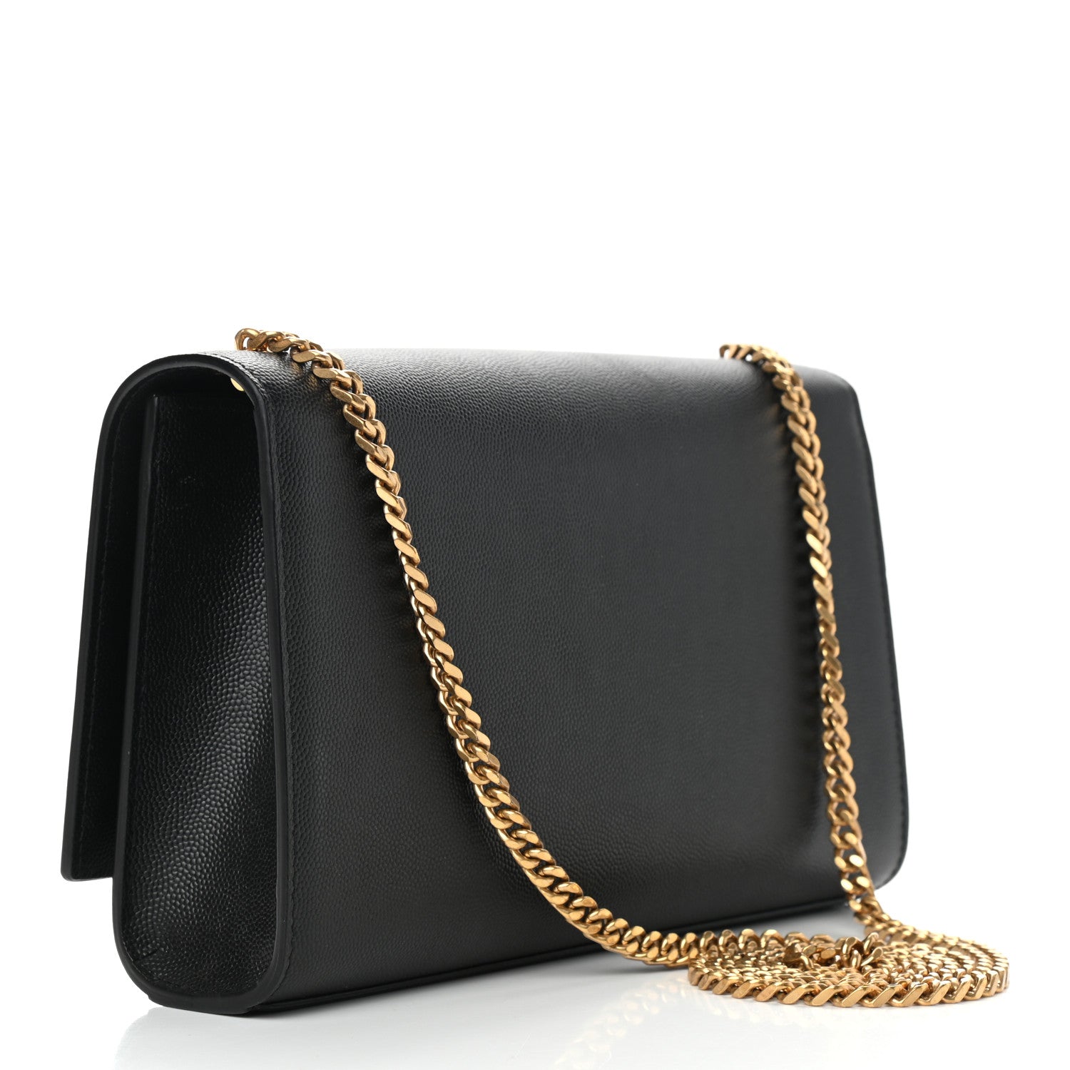 Saint Laurent Grain De Poudre Medium Classic Monogram Kate Satchel Black 2 of 7
