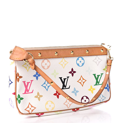 Louis Vuitton Monogram Multicolor Pochette Accessories White 3 of 12