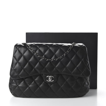 Chanel Lambskin Quilted 3 Large Flap Black 11 of 11
