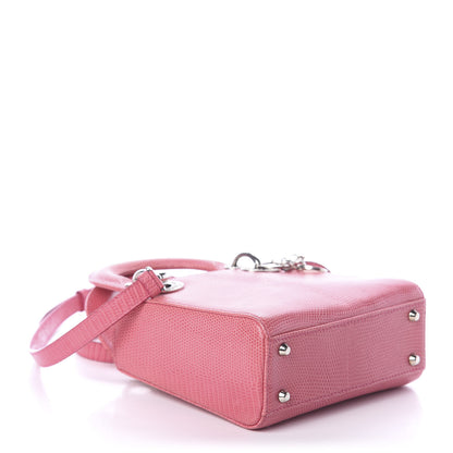 Christian Dior Lizard Swarovski Crystal Mini Lady Dior Pink 4 of 9