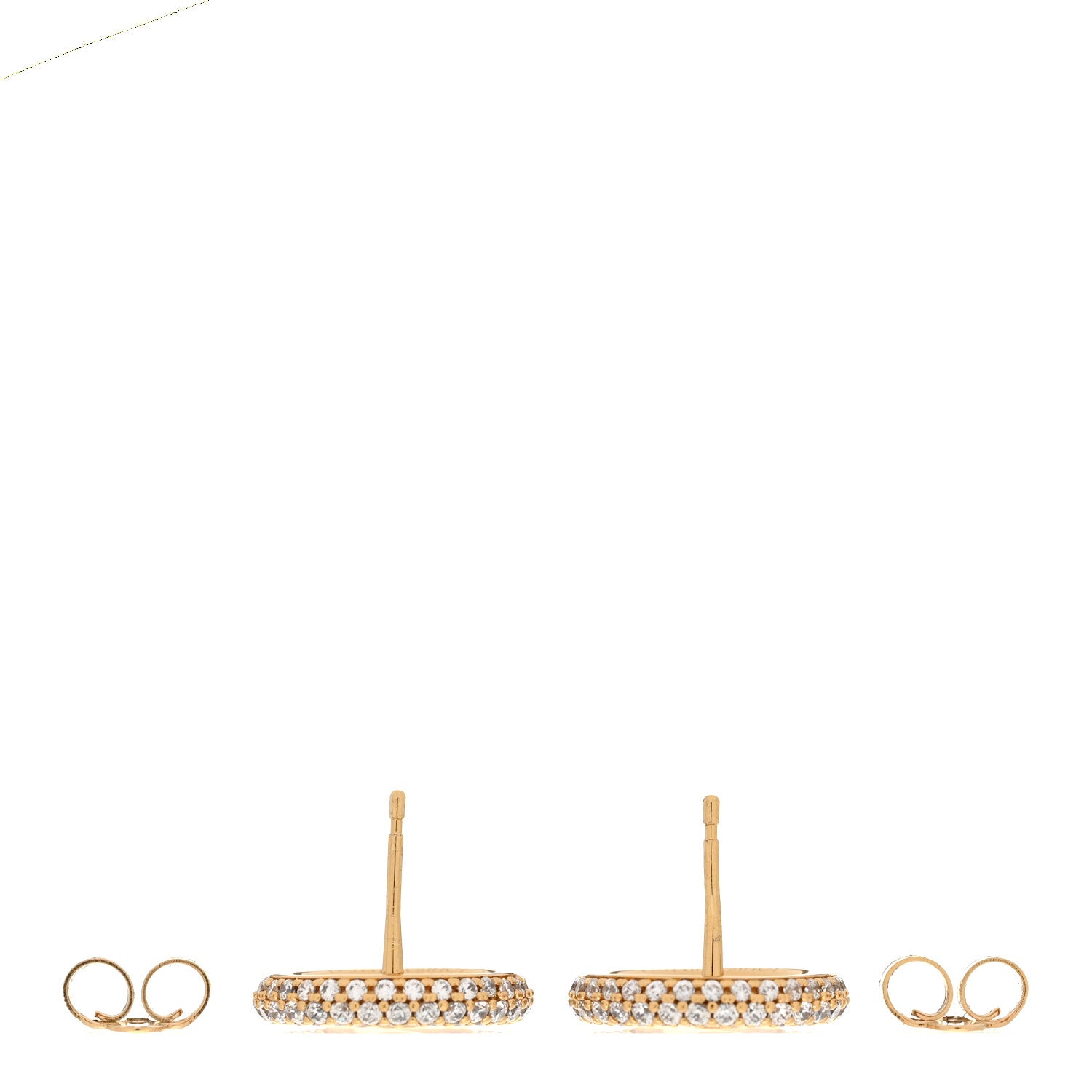 Louis Vuitton Metal Crystal Louise By Night Earrings Gold 3 of 4