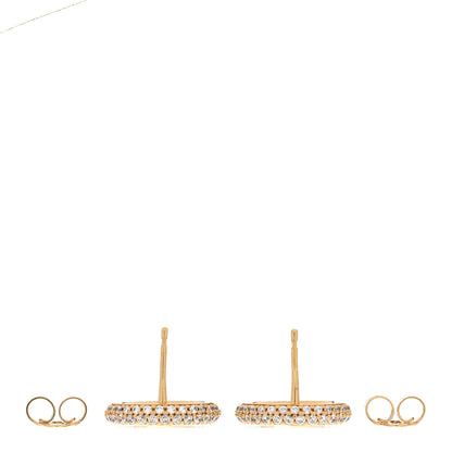 Louis Vuitton Metal Crystal Louise By Night Earrings Gold 3 of 4