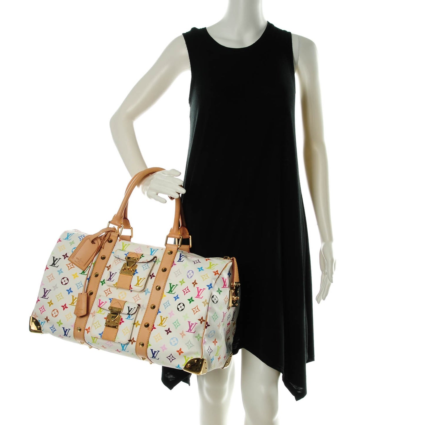 Monogram Multicolor Keepall 45 White