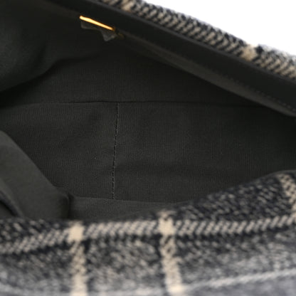 Chanel Tweed Quilted Medium Chanel 19 Flap Grey Navy 5 of 10