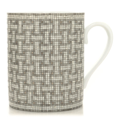 Hermes Porcelain Mosaique au 24 Mug Platinum 3 of 7