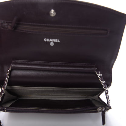 Chanel Caviar Sevruga Wallet On Chain WOC Plum 5 of 10