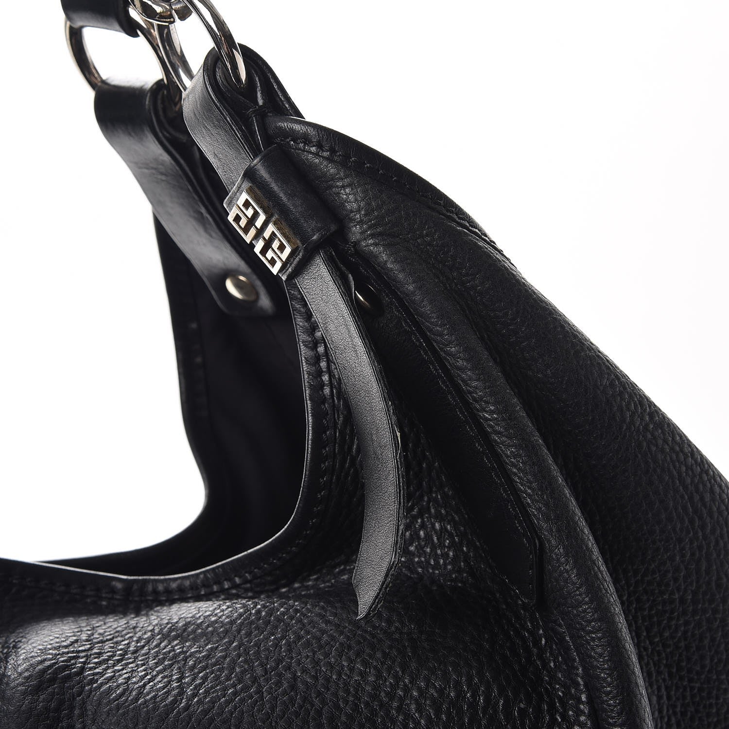 Givenchy Leather Chain Hobo Shoulder Bag Black 7 of 12