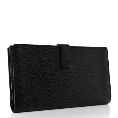 Hermes Epsom Bearn Gusset Wallet Black 3 of 9