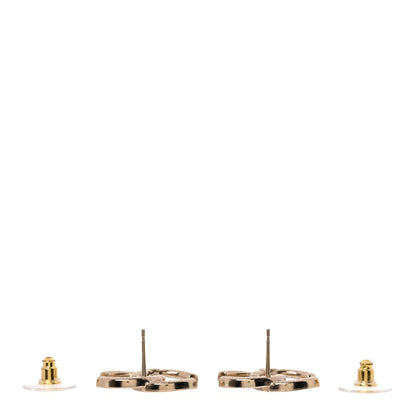 Chanel Crystal Large CC Earrings Gold 3 of 5