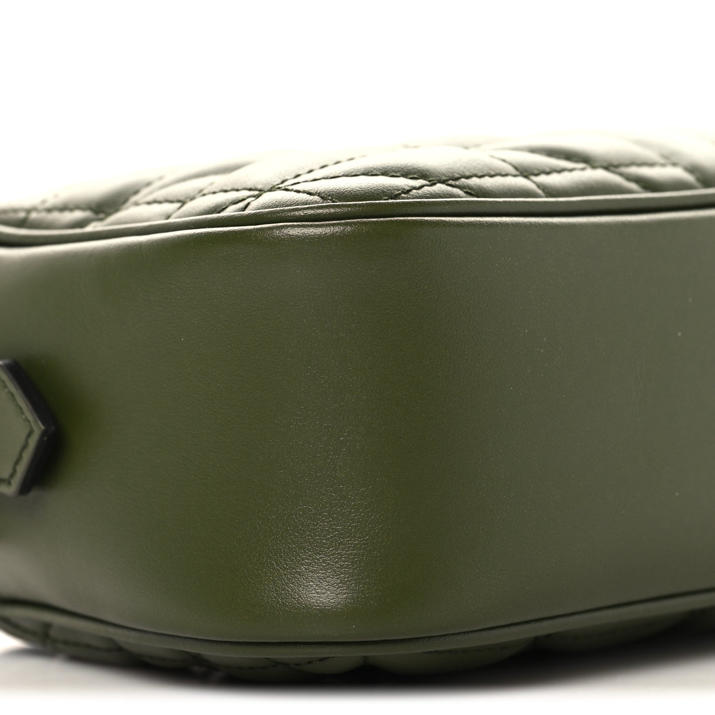 Calfskin Matelasse Aria Small GG Marmont Chain Shoulder Bag Military Wood