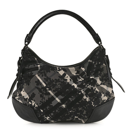 Burberry Nylon Beat Check Floral Florence Tote Black 1 of 9