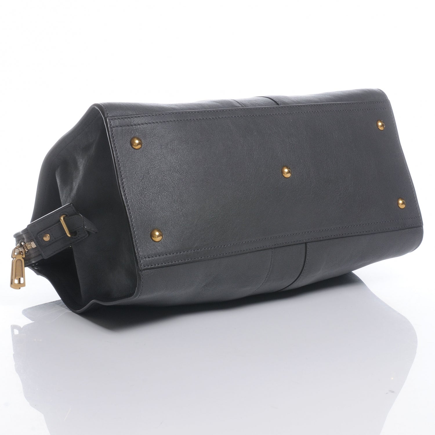 Saint Laurent Leather Medium Cabas Chyc Grey 4 of 8