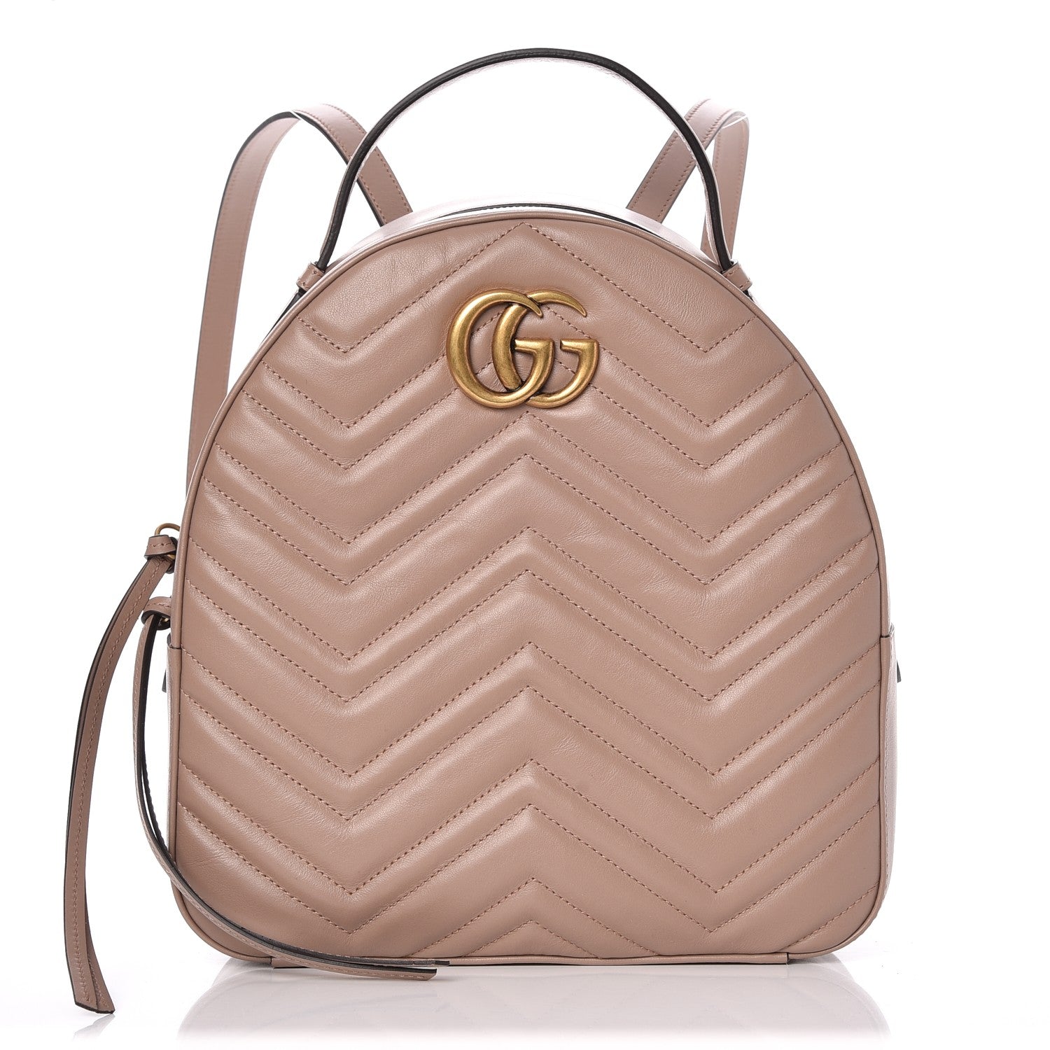 Gucci Calfskin Matelasse GG Marmont Backpack Porcelain Rose 1 of 7