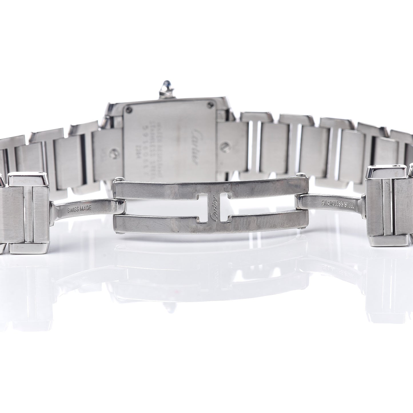 Stainless Steel 20mm Tank Francaise Quartz Watch
