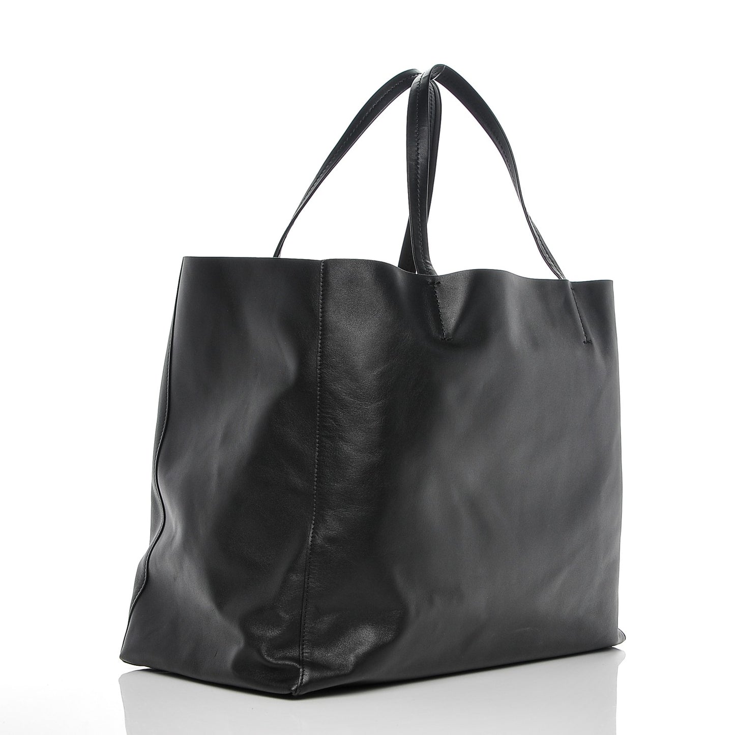 Lambskin Horizontal Cabas Black