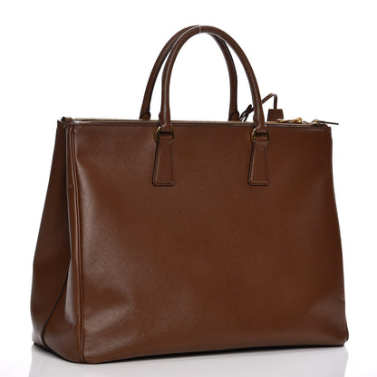 Prada Saffiano Lux Extra Large Galleria Double Zip Tote Cannella 3 of 13