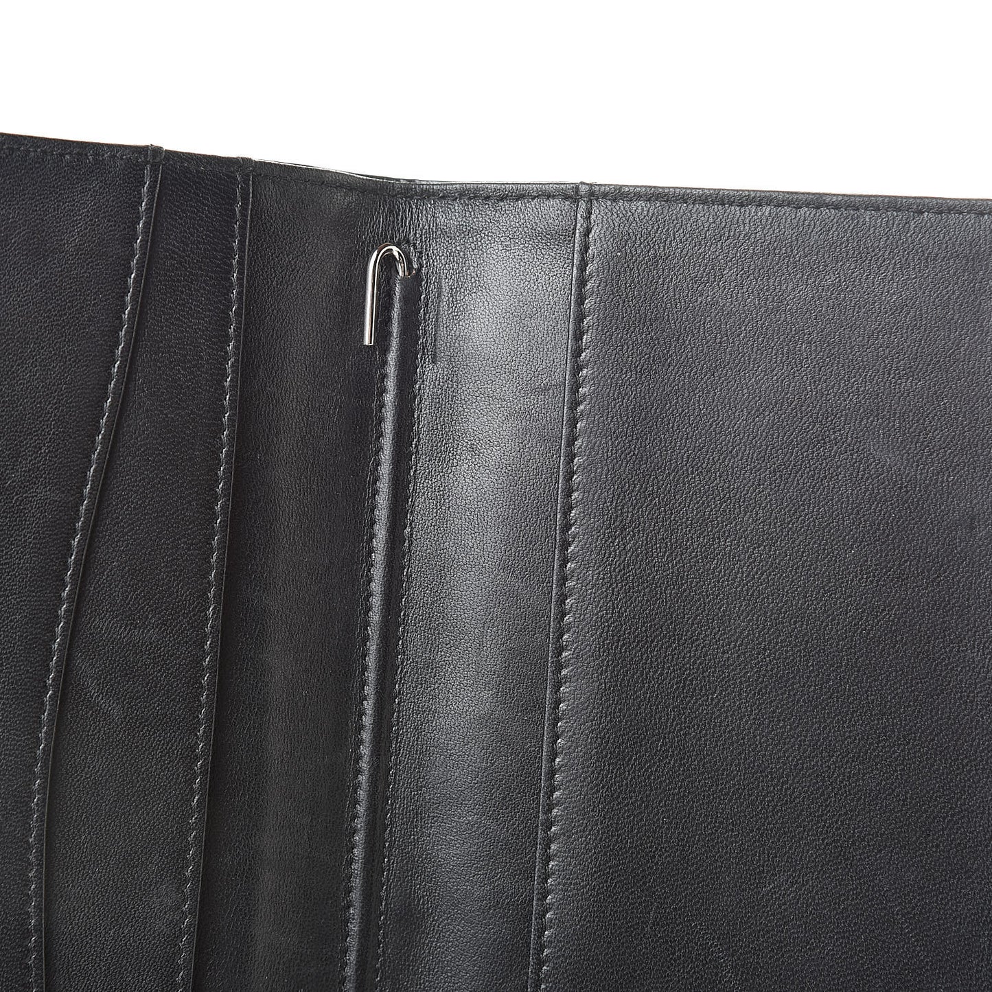 Patent Calfskin Lucky Symbols Agenda Cover Black