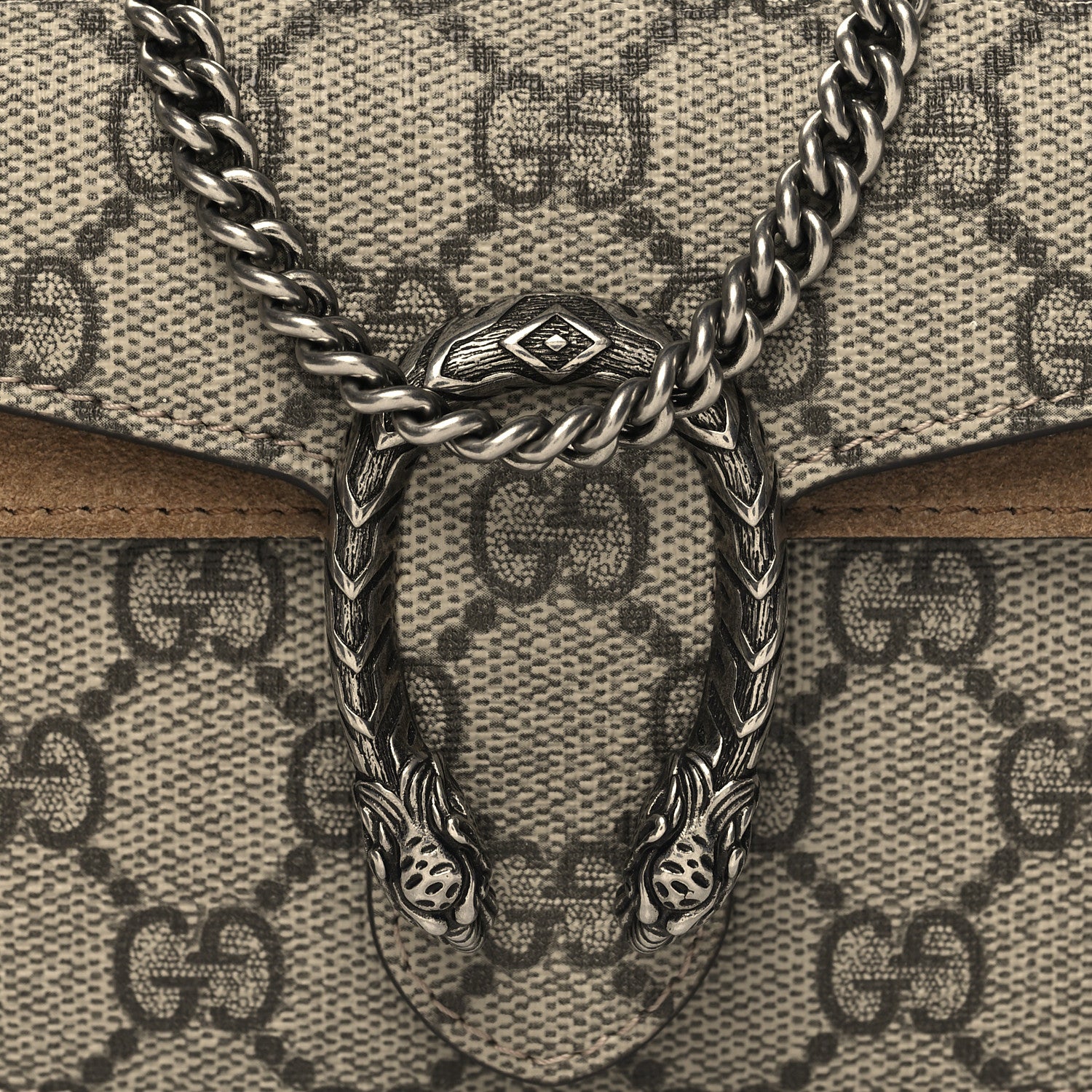 Gucci GG Supreme Monogram Super Mini Dionysus Shoulder Bag Taupe 8 of 11