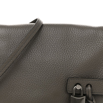 Tom Ford Pebbled Calfskin Alix Zip + Padlock Crossbody Grey 8 of 14
