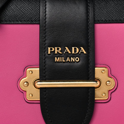 Prada City Calf Saffiano Cahier Bag Fuxia Black 7 of 11
