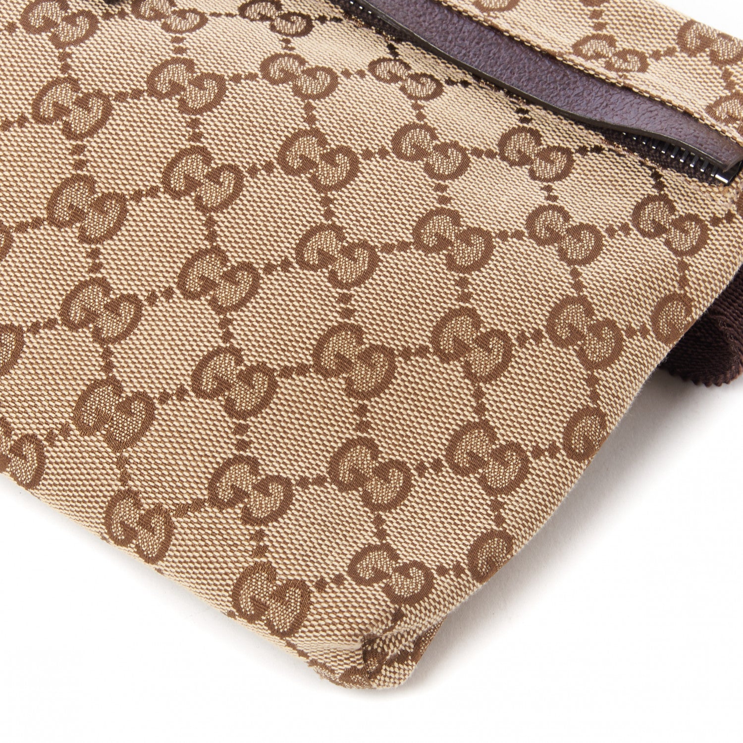 Gucci GG Monogram Double Pocket Belt Bag Dark Brown 5 of 8