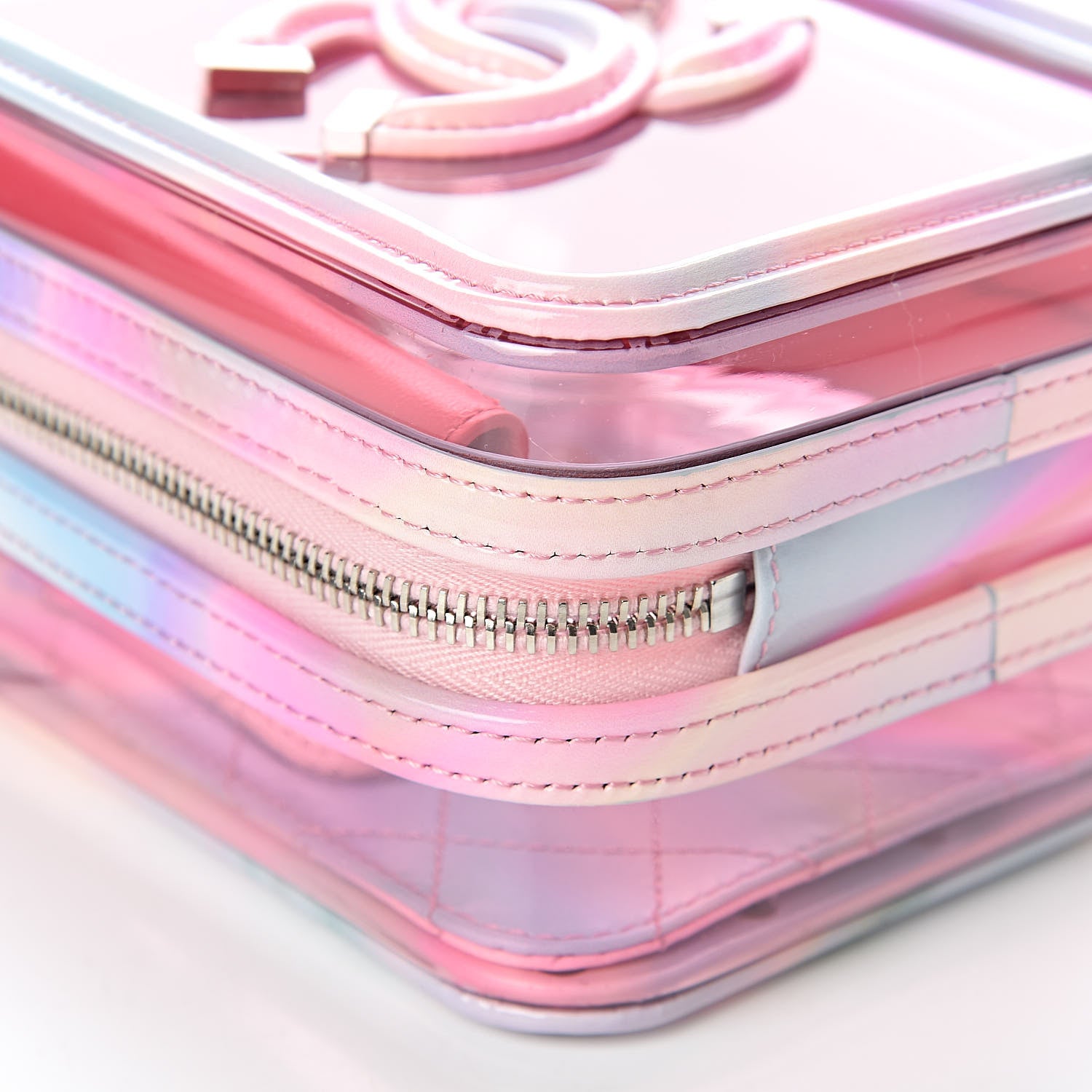 Chanel Plexiglass Vertical Vanity Bag Pink 8 of 11