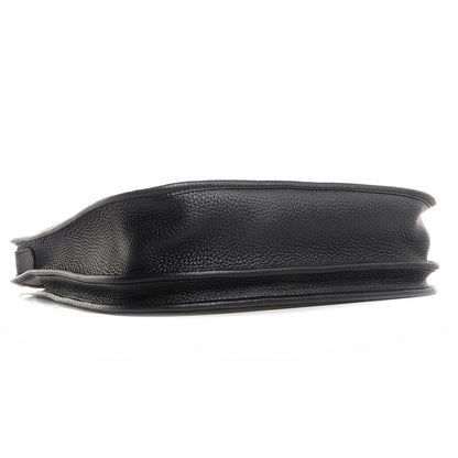 Hermes Toile Taurillon Clemence Evelyne III PM Ecru Black 12 of 18