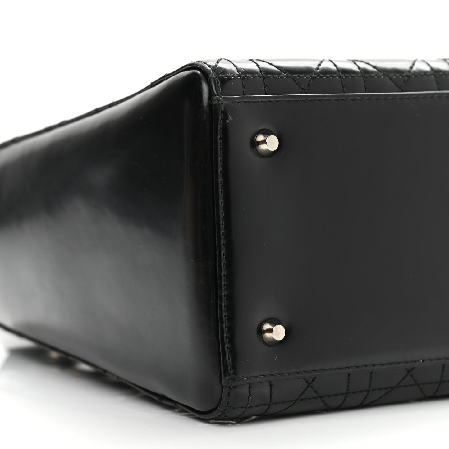 Patent Cannage Medium Lady Dior Black