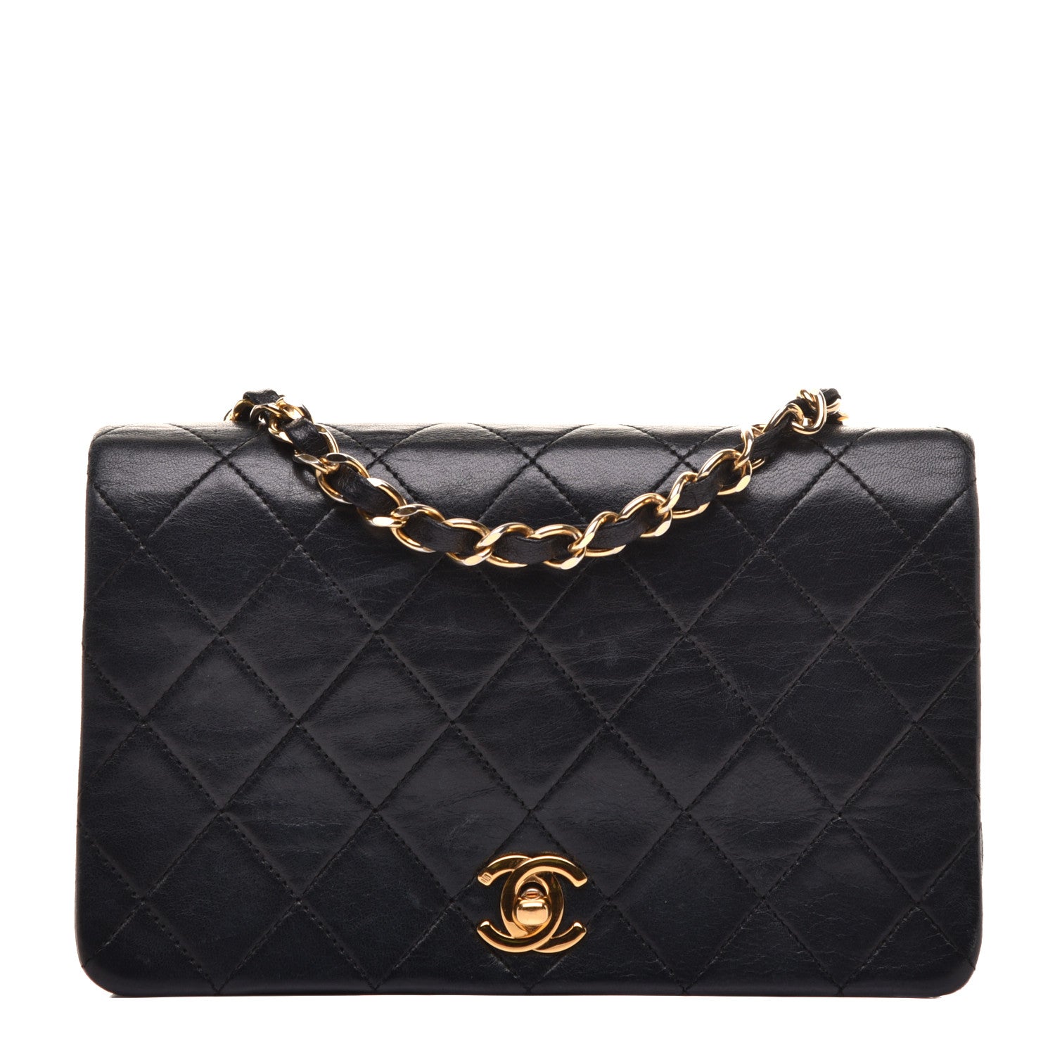 Chanel Lambskin Quilted Small Single Flap Bag Black 1 of 9