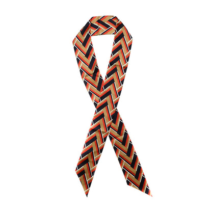 Gucci Silk Twill Lisa Neck Bow Scarf Camel Blue 1 of 5